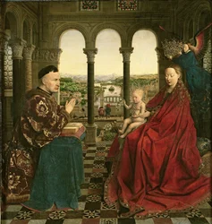 A Rolin-Madonna (A Szűz Mária Rolin kancellárral), kb. 1435